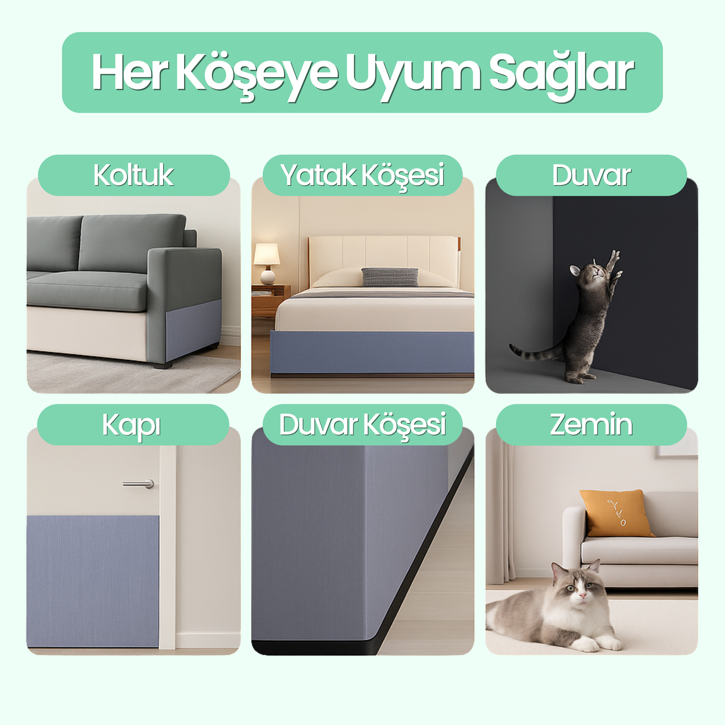Yapışkanlı Kedi Tırmalama Matı