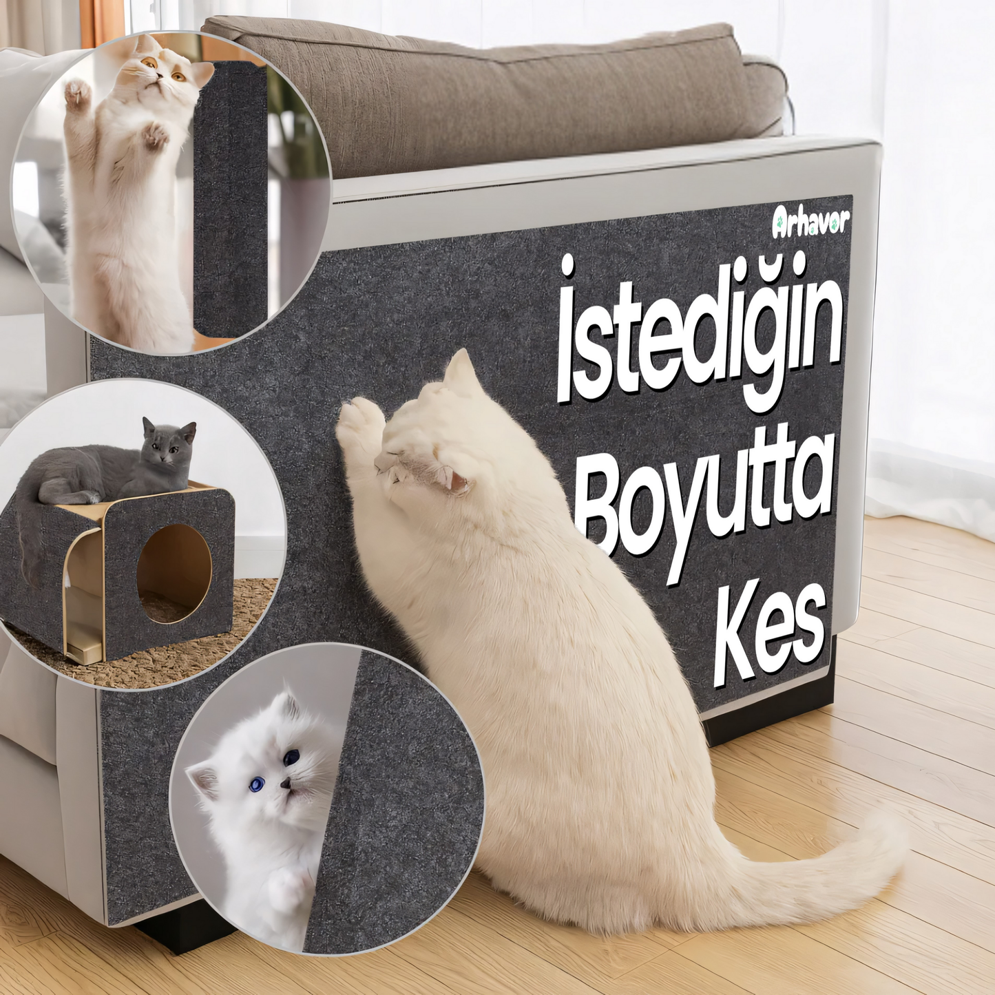 Yapışkanlı Kedi Tırmalama Matı